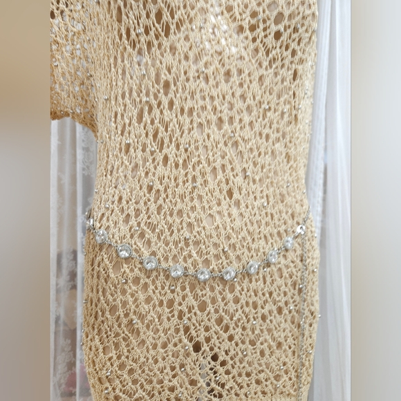 Round Clear Rhinestones Adjustable Belt - Picture 3 of 12